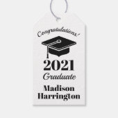 名前をカスタムすると年次の卒業 ギフトタグ (正面)