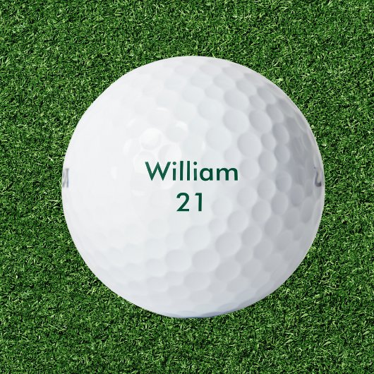 名前をカスタムすると年齢誕生日 ゴルフボール