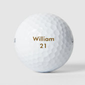 名前をカスタムすると年齢誕生日 ゴルフボール (正面)