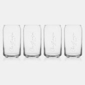 名前をカスタムすると年 ガラス缶 (正面)