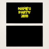 名前をカスタムすると年。パーティー黄色と黒 (正面&裏面)