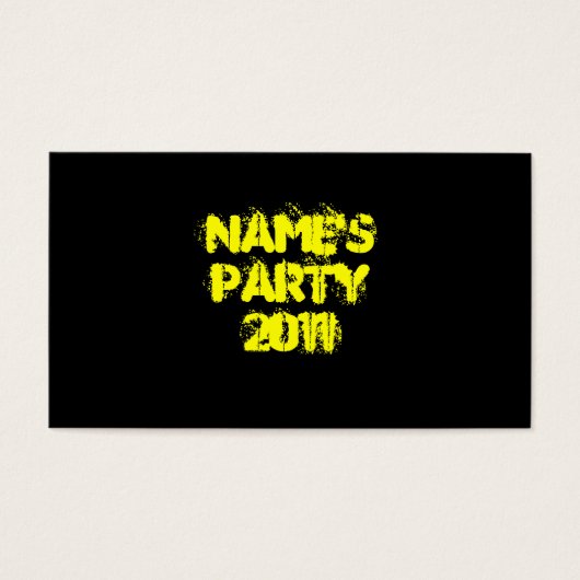 名前をカスタムすると年。パーティー黄色と黒 (正面)