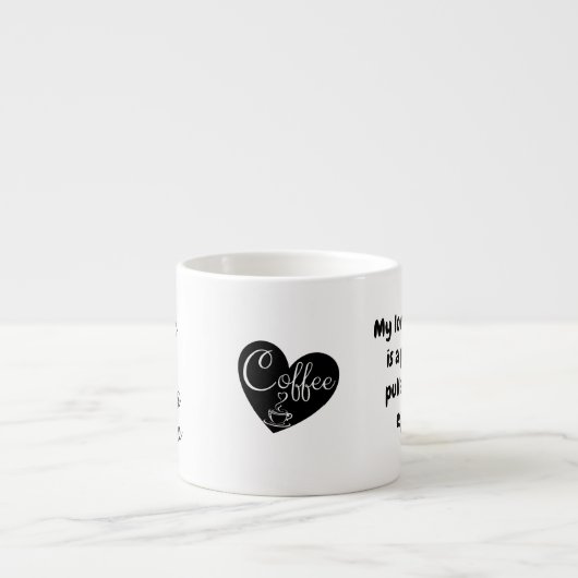 名前をカスタムすると引用文、小さなコーヒーエスプレッソカップマグカップ エスプレッソカップ (正面)
