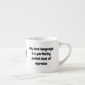 名前をカスタムすると引用文、小さなコーヒーエスプレッソカップマグカップ エスプレッソカップ (右)