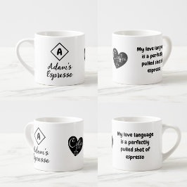 名前をカスタムすると引用文、小さなコーヒーエスプレッソカップマグカップ エスプレッソカップ
