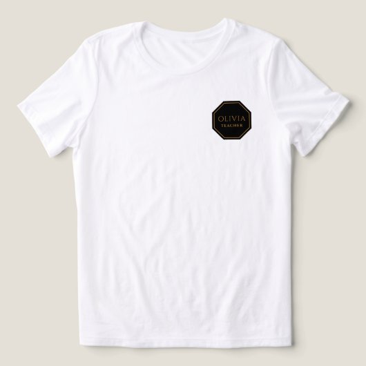名前をカスタムすると役職タイトル印刷Tri-Blendティー トライブレンドＴシャツ (デザイン正面)