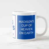 名前をカスタムすると文字のジャンボマグ ジャンボコーヒーマグカップ (右)