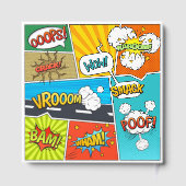 名前をカスタムすると文字漫画の吹き出し ゲストブック (裏面)