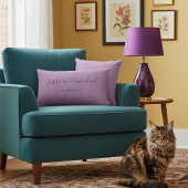 名前をカスタムすると日付の贈結婚与アイディアラベンダー ランバークッション