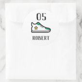 名前をカスタムすると番号テンプレートシール ラウンドシール (バッグ)