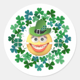 名前をカスタムすると笑顔の絵文字ギフト誕生日 ラウンドシール