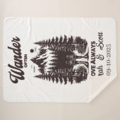 名前をカスタムすると結婚日付の贈り物パーソナライズされた, シェルパブランケット (正面(横))