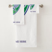 名前をカスタムすると置かれるエレガントなテニスのロゴタオル バスタオルセット (インサイチュ)