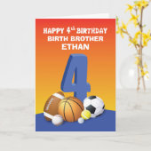 名前をカスタムすると関係ボーイ4thバースデースポーツ カード (黄色い花)