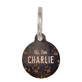 名前をカスタムすると電話番号ドッグポープリントIDラベル ペット　ネームタグ