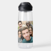 名前をカスタムすると2枚の写真 ウォーターボトル (背面)