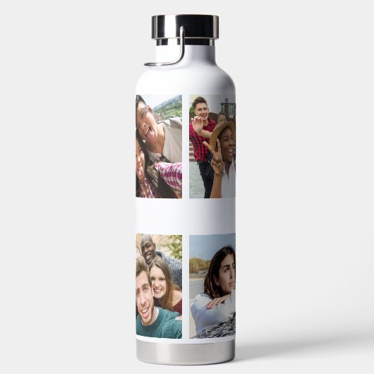 名前をカスタムすると6枚の写真 ウォーターボトル (右面)