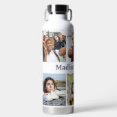 名前をカスタムすると6枚の写真 ウォーターボトル (正面)