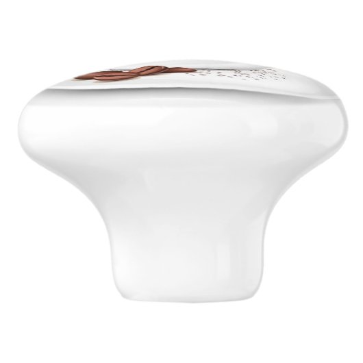 名前をカスタムするによってコーヒーインスパイア陶磁器のノブ セラミックノブ (側面)