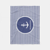 名前をカスタムするのいかりのフリースブランケット フリースブランケット (正面)