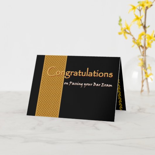 名前をカスタムするのお祝い-司法試験に合格すること カード (黄色い花)