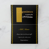 名前をカスタムするのお祝い- CPAの検査 カード (内部)