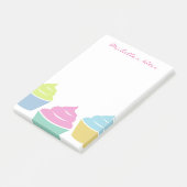 名前をカスタムするのかわいいカラフルケーキの付箋 ポストイット (アングル)