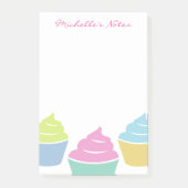 名前をカスタムするのかわいいカラフルケーキの付箋 ポストイット (正面)