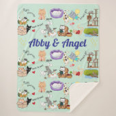 名前をカスタムするのためにあなた又は子供のシェルパ毛布 シェルパブランケット (正面)