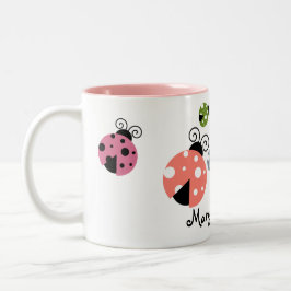 名前をカスタムするのてんとう虫のコーヒー・マグ ツートーンマグカップ