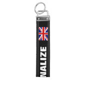 名前をカスタムするのイギリスの英国国旗の旗の手首のkeychain リストバンドキーホルダー (鍵トップ)