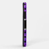 名前をカスタムするのインディゴの紫色のグリッターの黒の水玉模様 Case-Mate iPhoneケース (裏面/右)