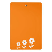 名前をカスタムするのオレンジおよび白い小型クリップボード ミニクリップボード (裏面)