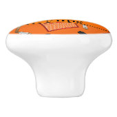 名前をカスタムするのオレンジアイスホッケー用スティックのパックの網 セラミックノブ (側面)