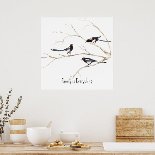 名前をカスタムするのカササギ族は全て ポスター (キッチン)