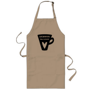 名前をカスタムするのカフェ/レストランのエプロン ロングエプロン