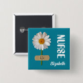 名前をカスタムするのギフトボタンナース 缶バッジ (正面&裏面)