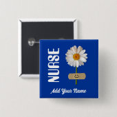 名前をカスタムするのギフトボタンナース 缶バッジ (正面&裏面)