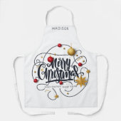 名前をカスタムするのクリスマス エプロン (正面)