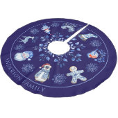 名前をカスタムするのクリスマス ブラッシュドポリエステルツリースカート (アングル)