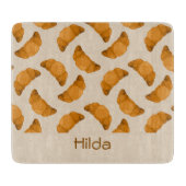 名前をカスタムするのクロワッサン模様 カッティングボード (正面)