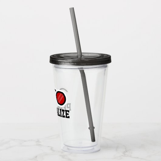 名前をカスタムするのコオロギプレーヤーのアクリルのタンブラーガラス アクリルタンブラー (左)