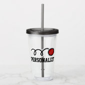 名前をカスタムするのコオロギプレーヤーのアクリルのタンブラーガラス アクリルタンブラー (正面)