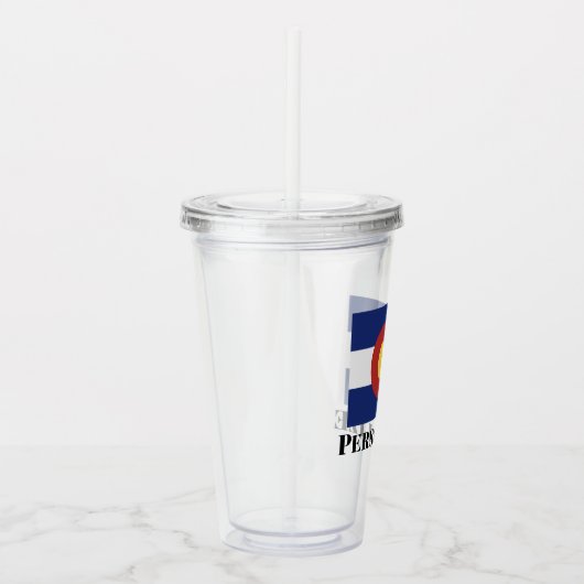 名前をカスタムするのコロラド州の旗のアクリルのタンブラーガラス アクリルタンブラー (右)