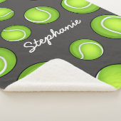 名前をカスタムするのテニスの紫色 シェルパブランケット (3/4)