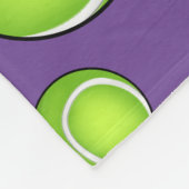 名前をカスタムするのテニスの紫色 フリースブランケット (角)