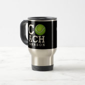 名前をカスタムするのテニスコーチ トラベルマグ (正面左)