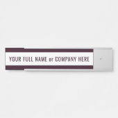 名前をカスタムするのドアのサインあなたの色とフォントを選択 サインプレート (正面)