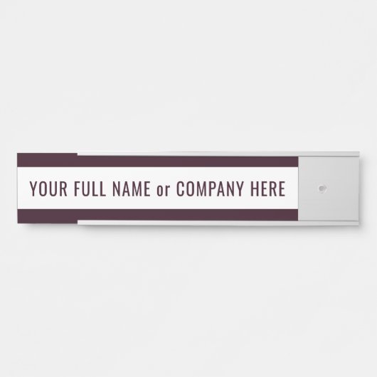 名前をカスタムするのドアのサインあなたの色とフォントを選択 サインプレート (正面)