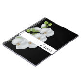 名前をカスタムするのノート白の蘭 ノートブック (左側)